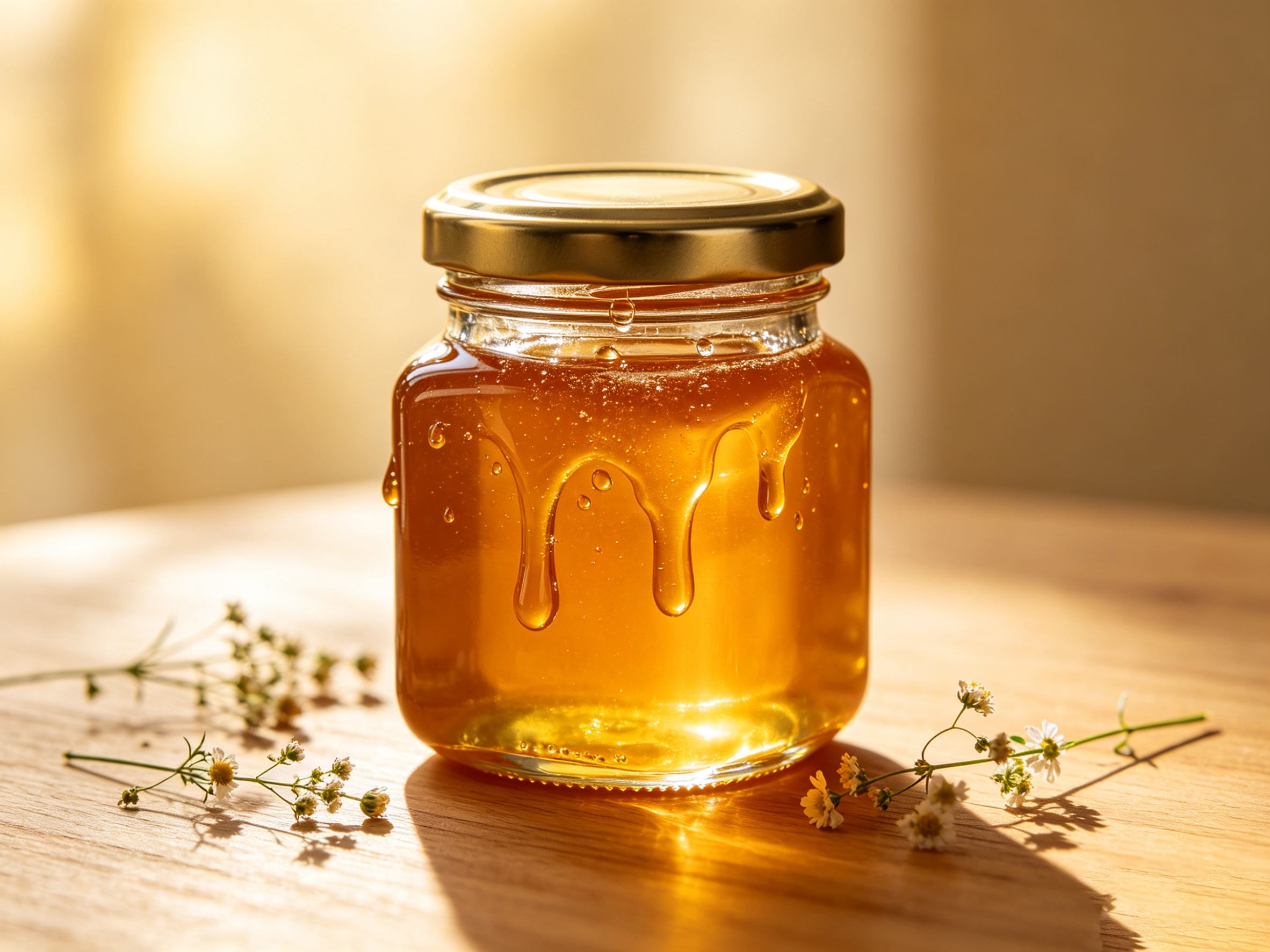 Glass Honey Jar
